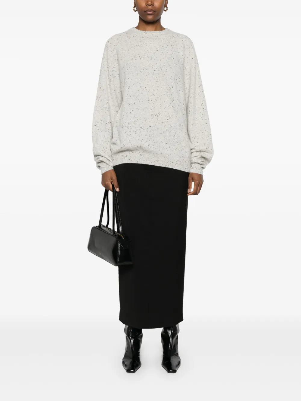 Speckle-Knit Sweater