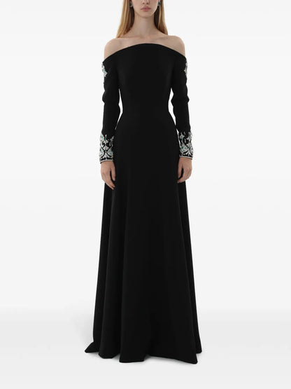Crystal-Embellished Gown