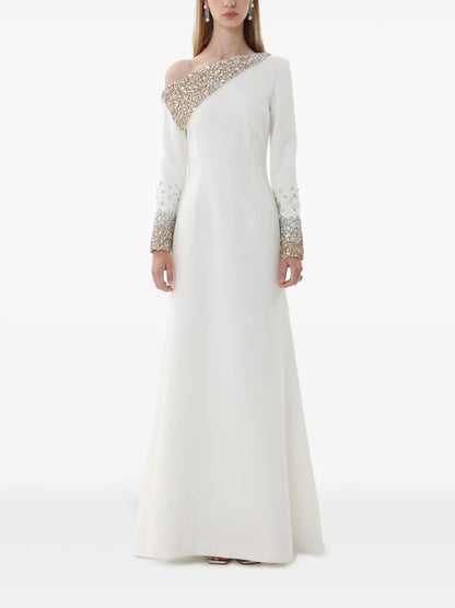 Crystal-Embellished Gown
