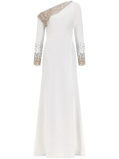 Crystal-Embellished Gown