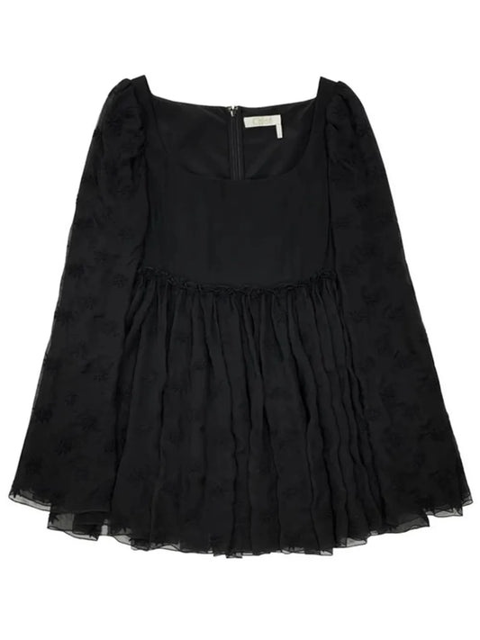 Embroidered Mini Dress