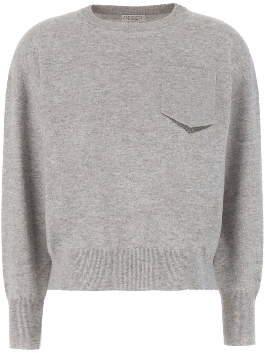 Bead-Detailed Cashmere Jumper