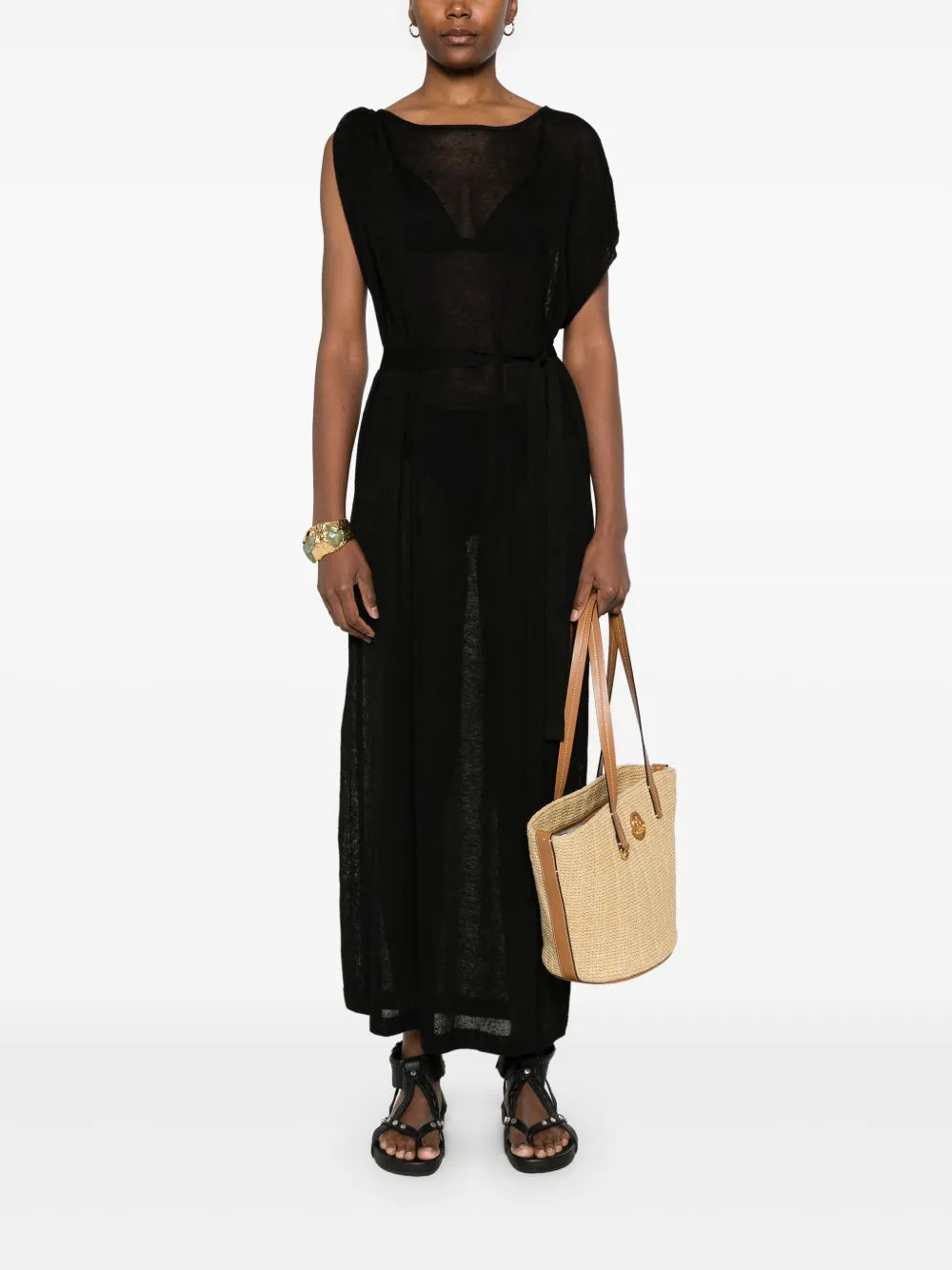 Twist-Detail Maxi Dress