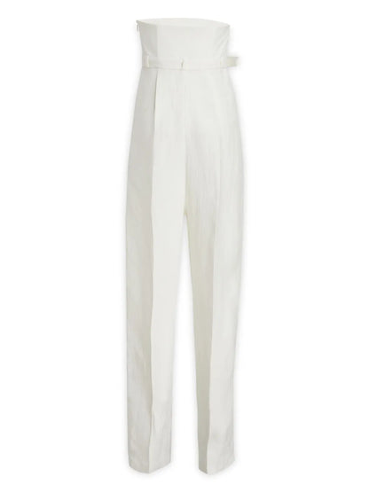 Belted Strapless Jumpsuit