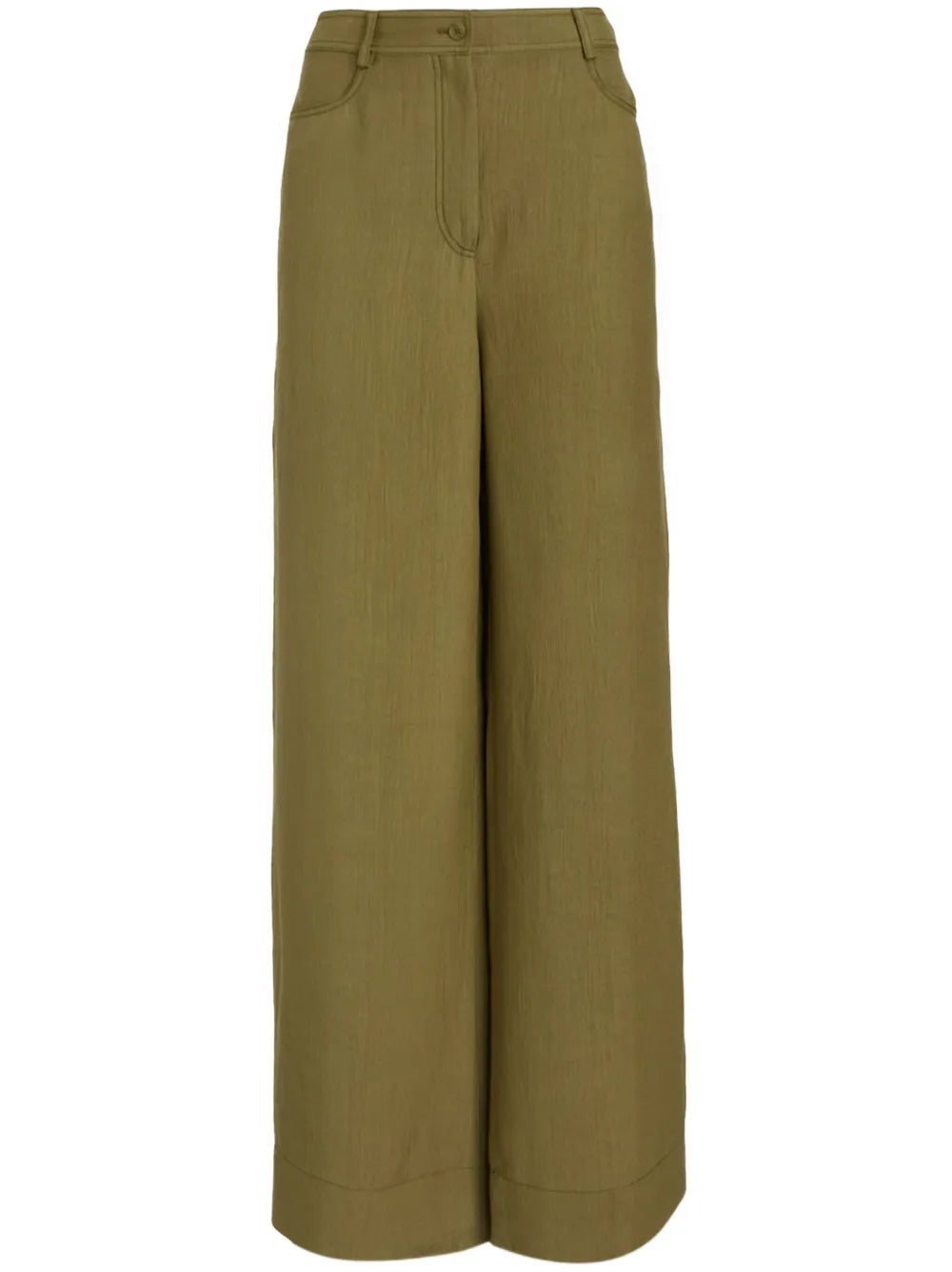 Button-Fastening Palazzo Trousers