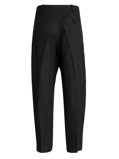 Pressed-Crease Tapered Trousers