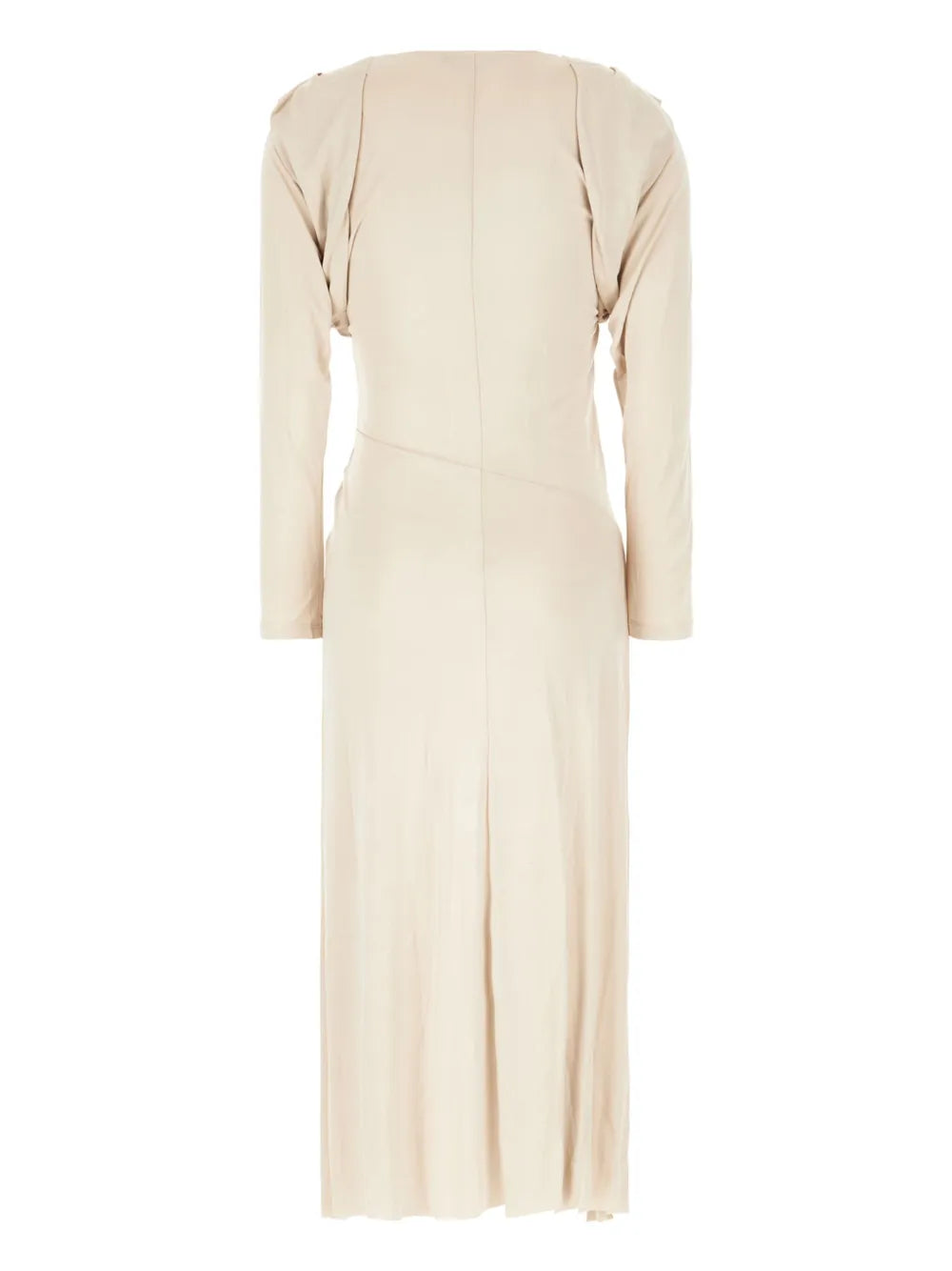 Gathered Long-Sleeve Dress