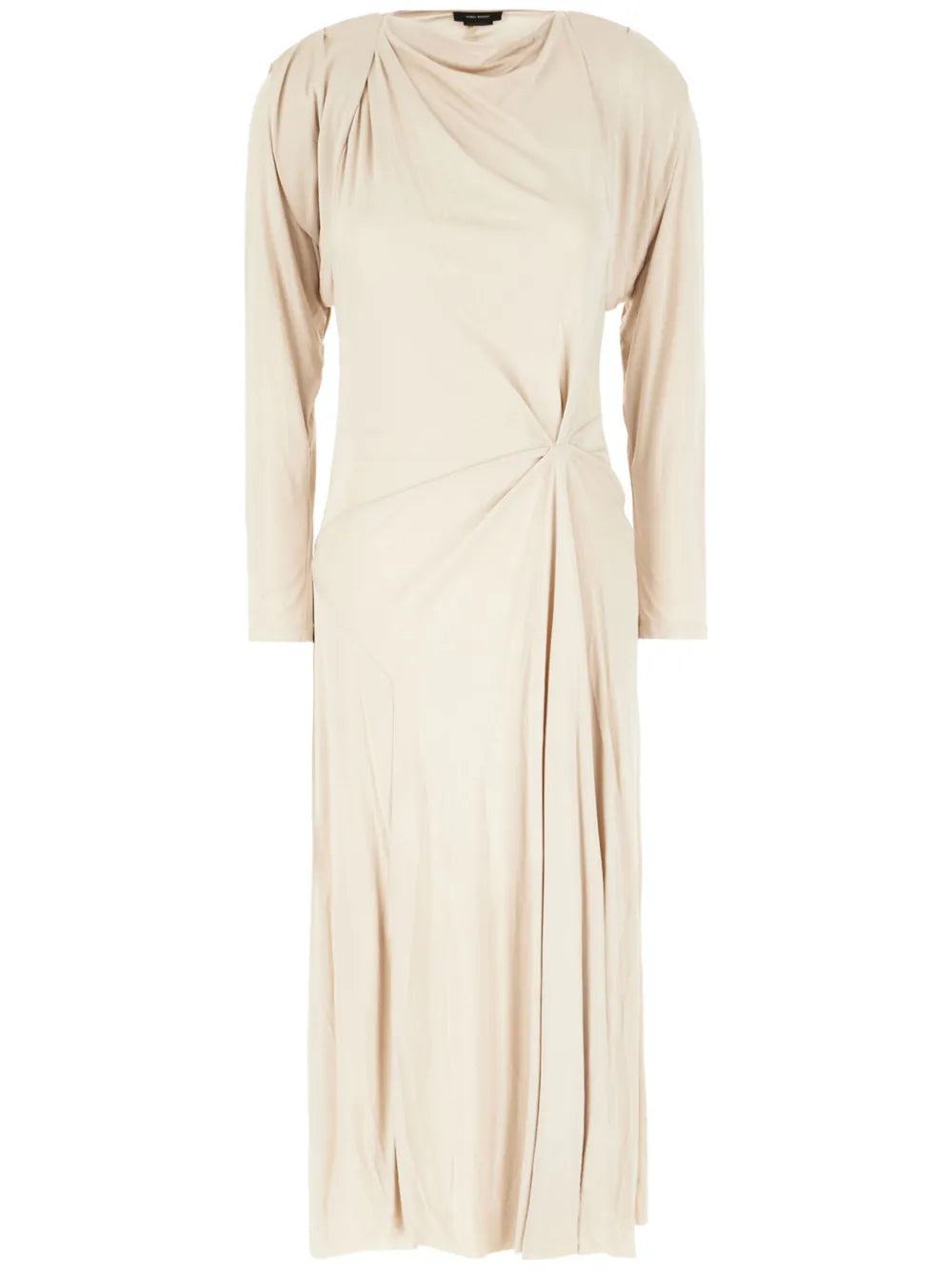 Gathered Long-Sleeve Dress