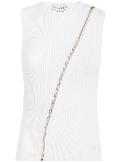Zip-Detailing Vest