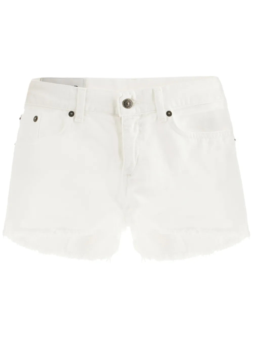 Logo-Plaque Denim Mini Shorts