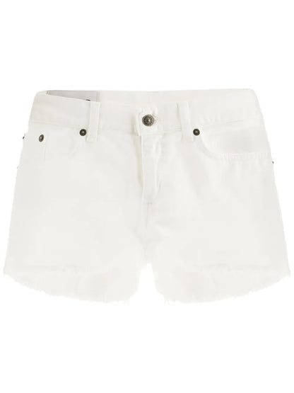 Logo-Plaque Denim Mini Shorts