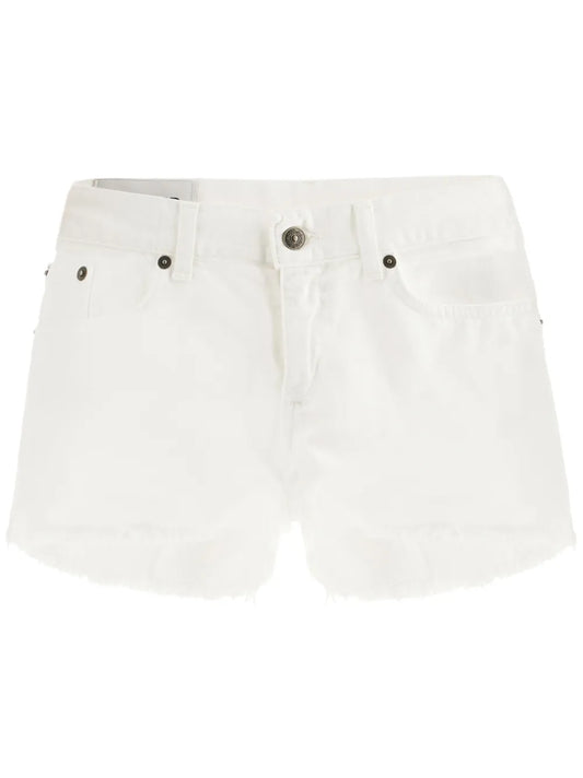 Logo-Plaque Denim Mini Shorts