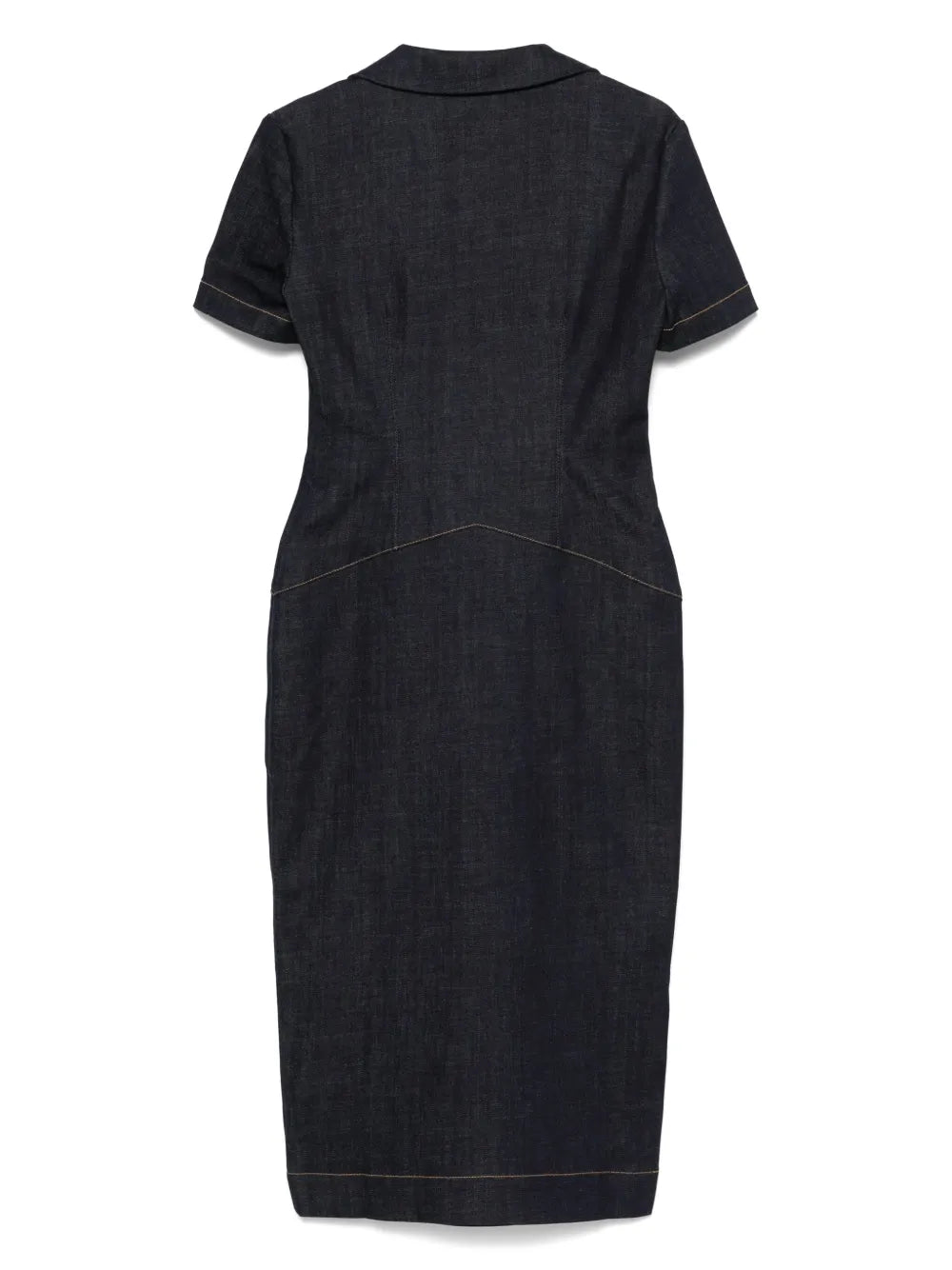 4G-Emblem Denim Midi Dress