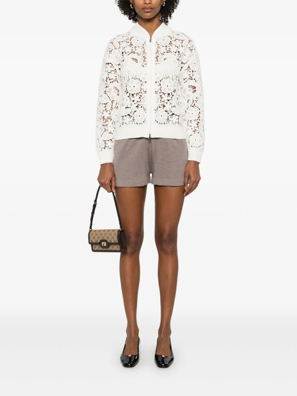 Fine-Knit Mini Shorts