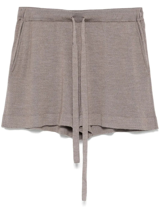 Fine-Knit Mini Shorts