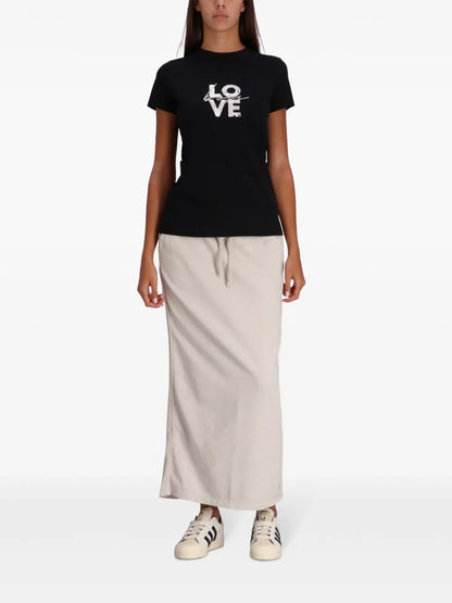 Drawstring Maxi Skirt