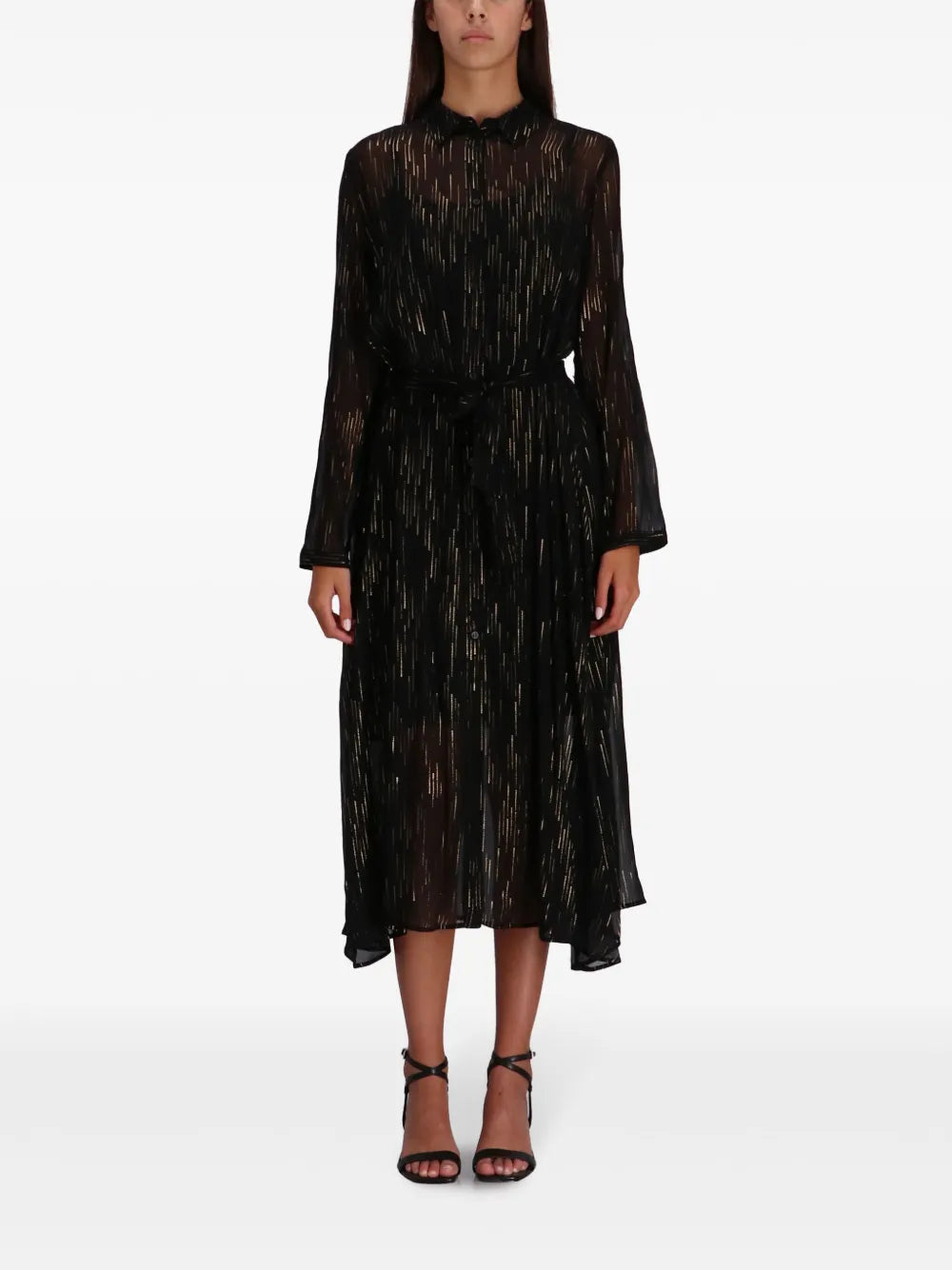 Dash-Print Shirt Dress