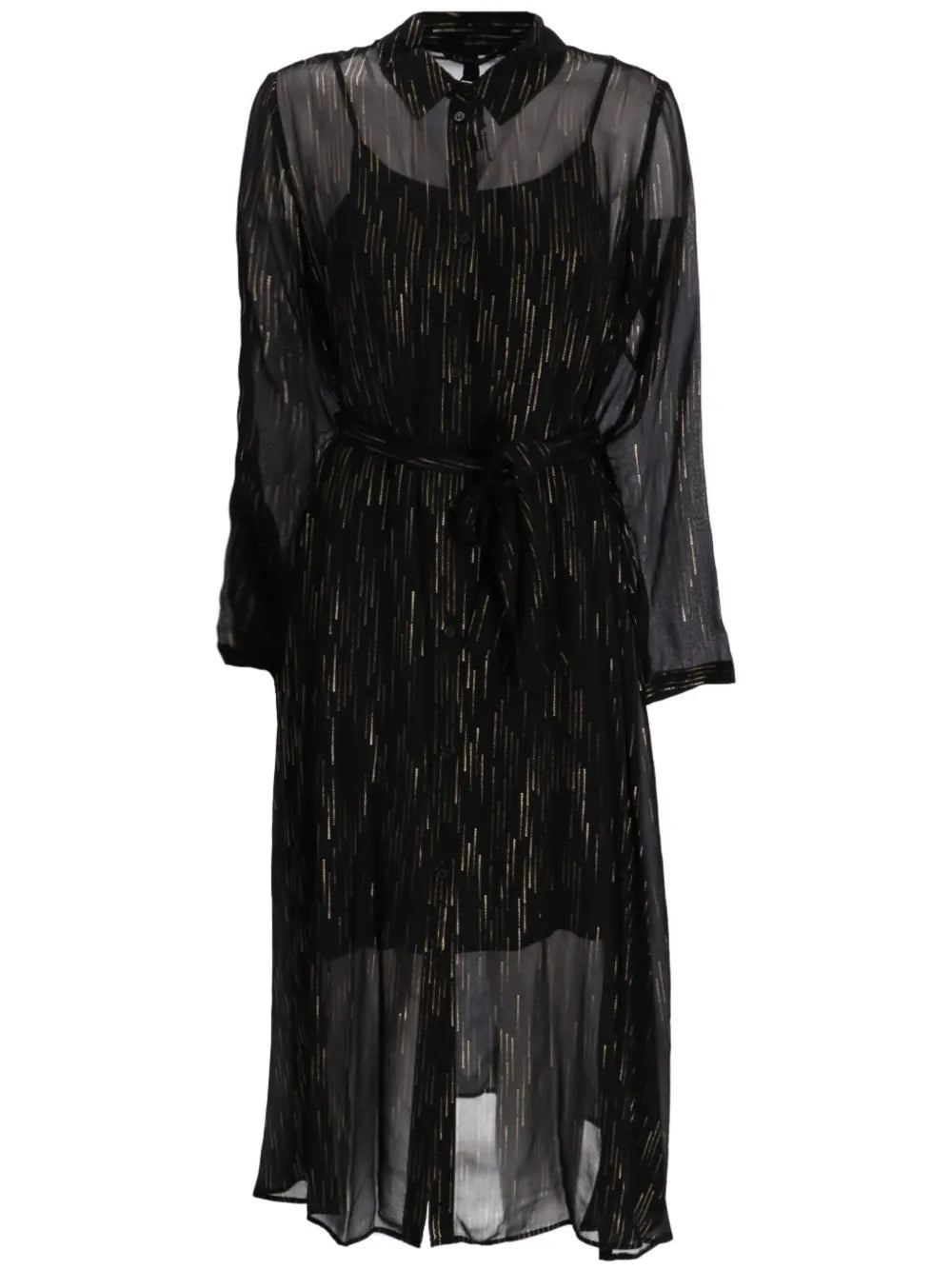 Dash-Print Shirt Dress