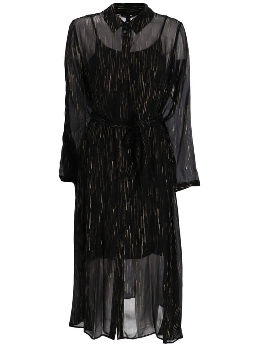 Dash-Print Shirt Dress