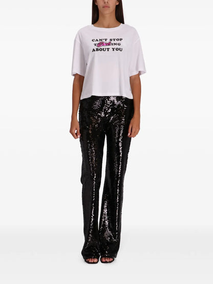 Slogan-Print Cotton T-Shirt