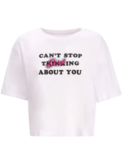Slogan-Print Cotton T-Shirt