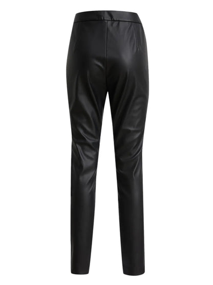 Faux-Leather Trousers