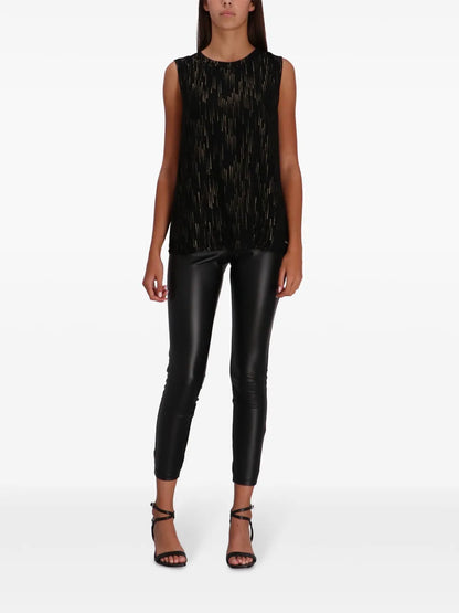 Metallic-Threading Top