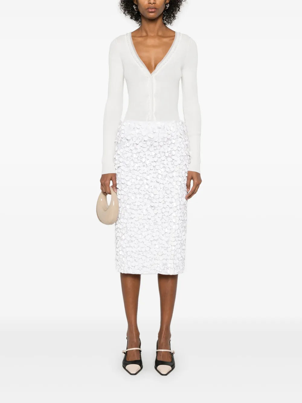 Sequinned Midi Skirt