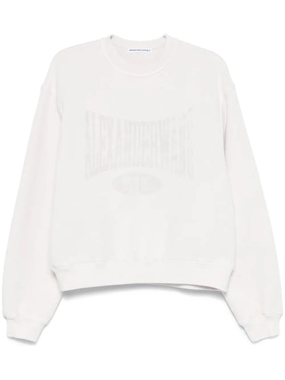Distressed-Logo Sweatshirt