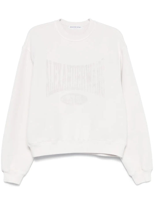 Distressed-Logo Sweatshirt