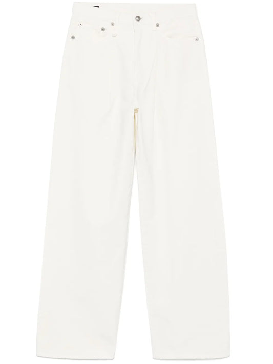 Damon Pleated Straight-Leg Jeans