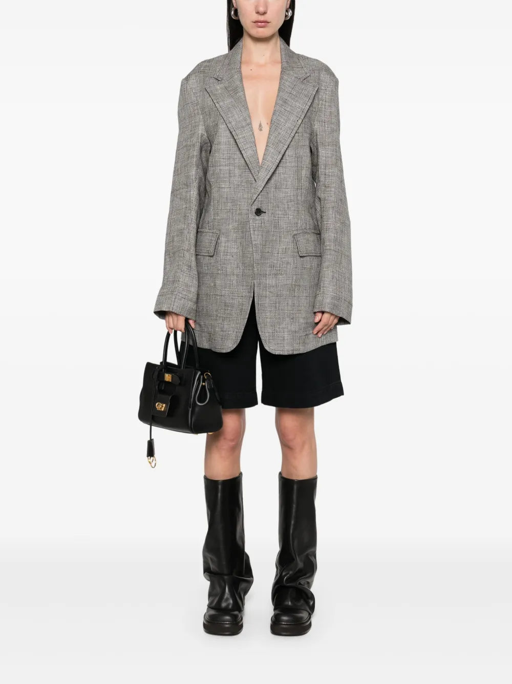 Prince Of Wales Check-Patterned Blazer