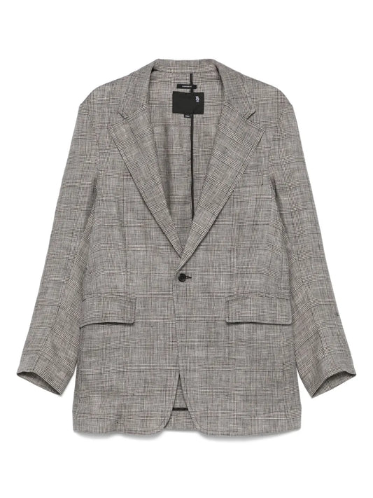 Prince Of Wales Check-Patterned Blazer