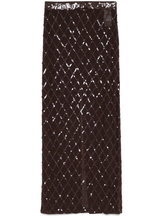 Sequinned Maxi Skirt
