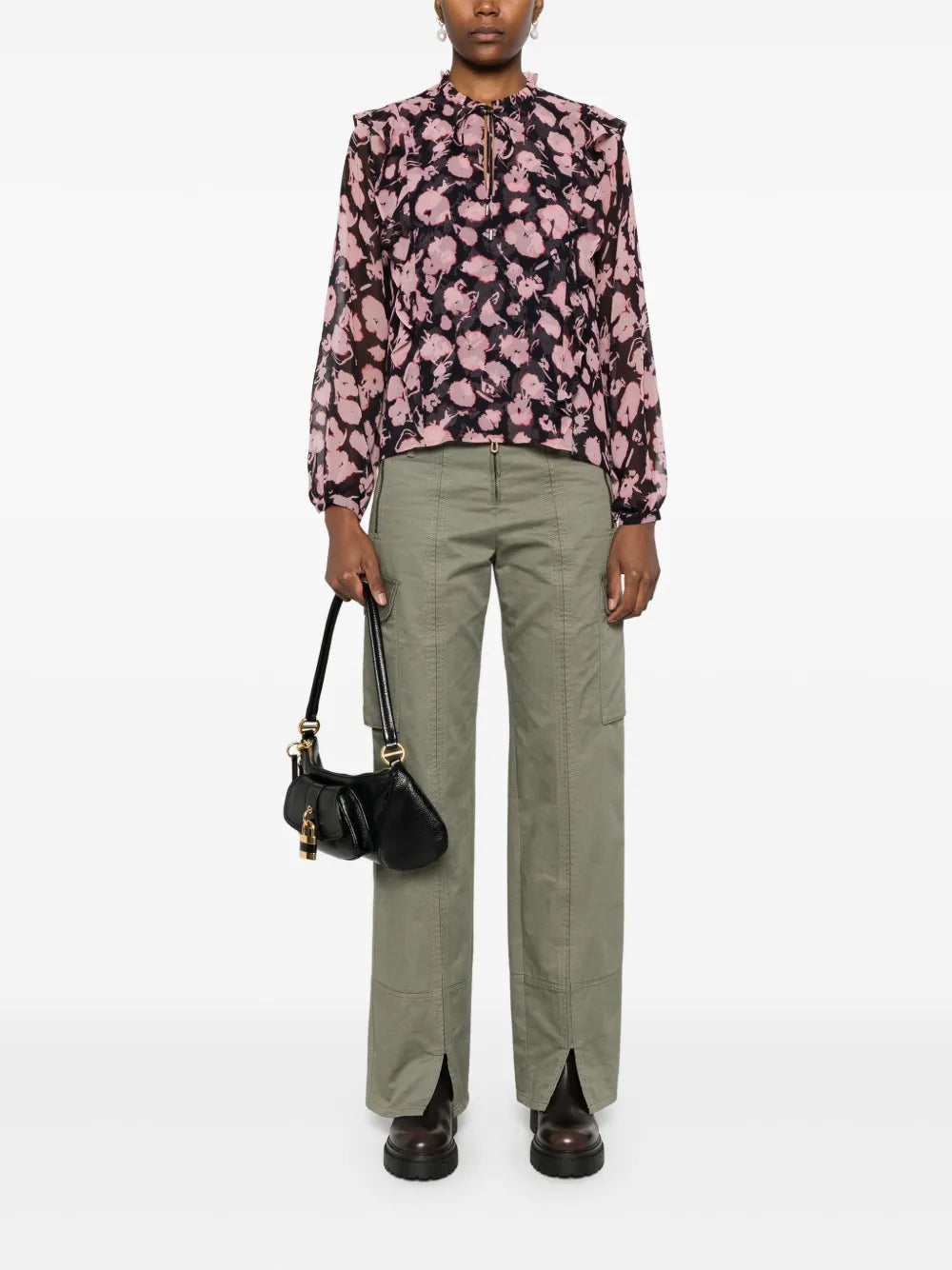 Floral-Print Blouse