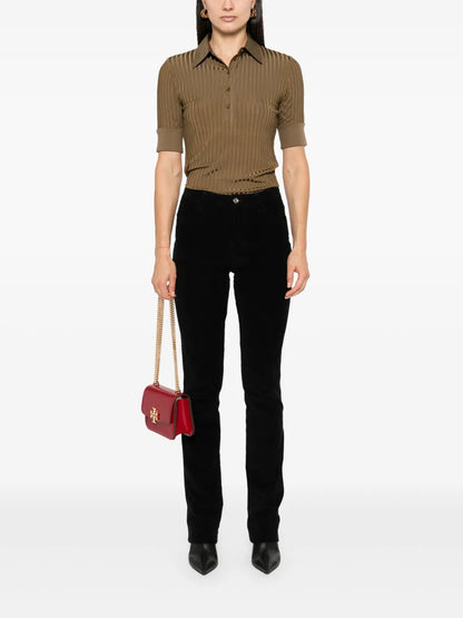 Ribbed Polo Top