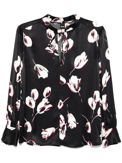 Floral-Print Blouse