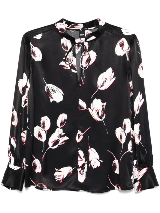 Floral-Print Blouse