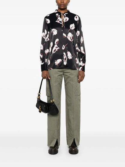 Floral-Print Blouse