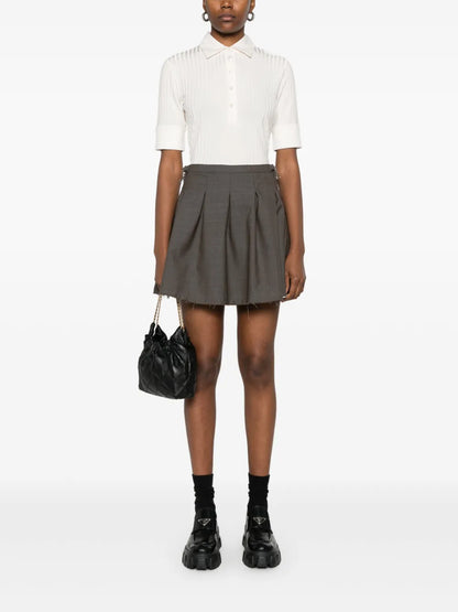 Ribbed Polo Top