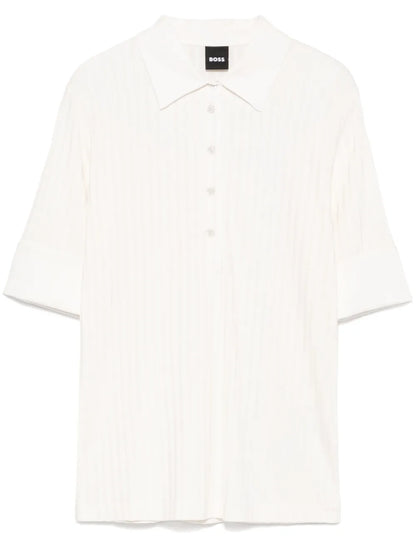 Ribbed Polo Top