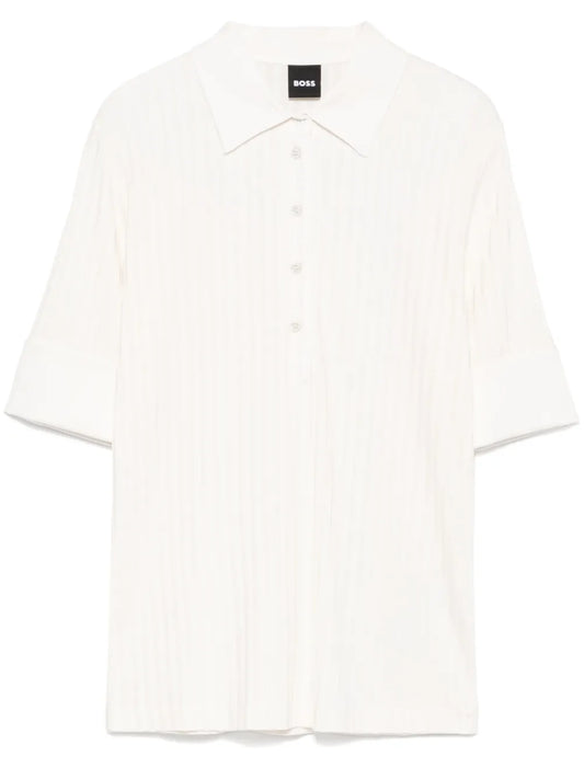 Ribbed Polo Top