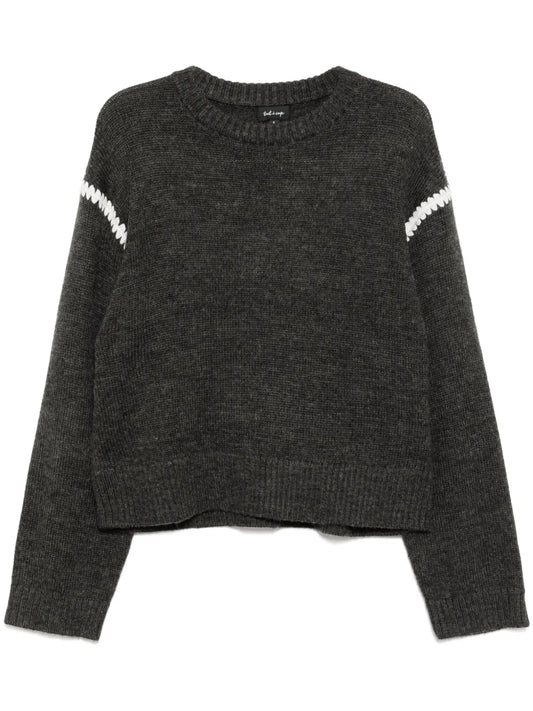 Contrast-Trim Sweatshirt