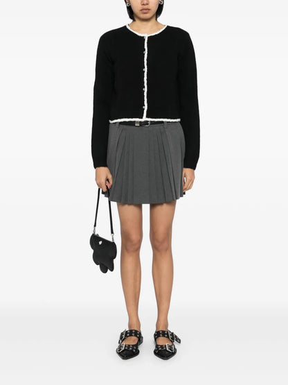 Contrast-Trim Cardigan