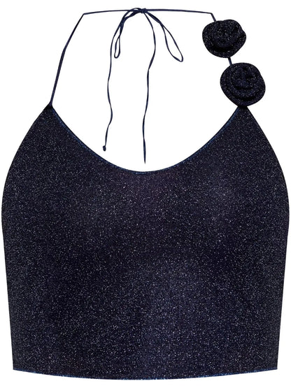 Floral-Appliqué Top