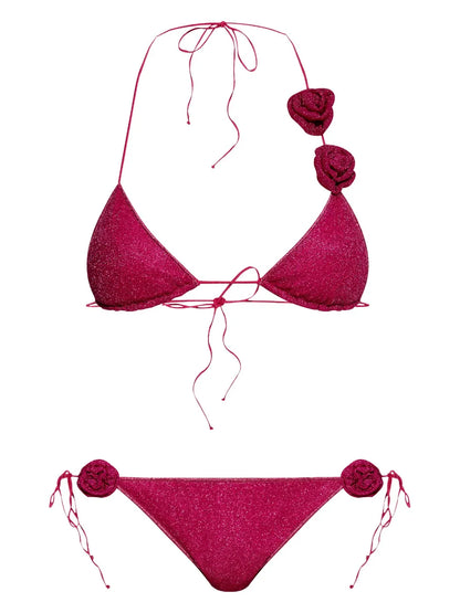 Rose-Appliqué Bikini