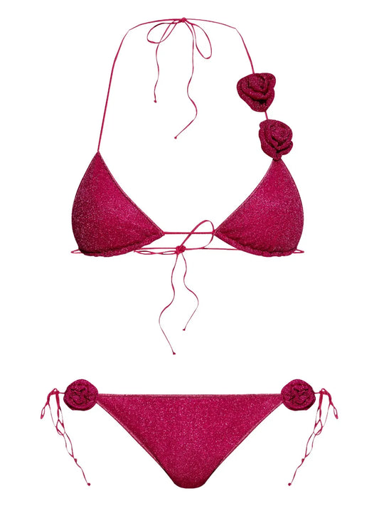 Rose-Appliqué Bikini