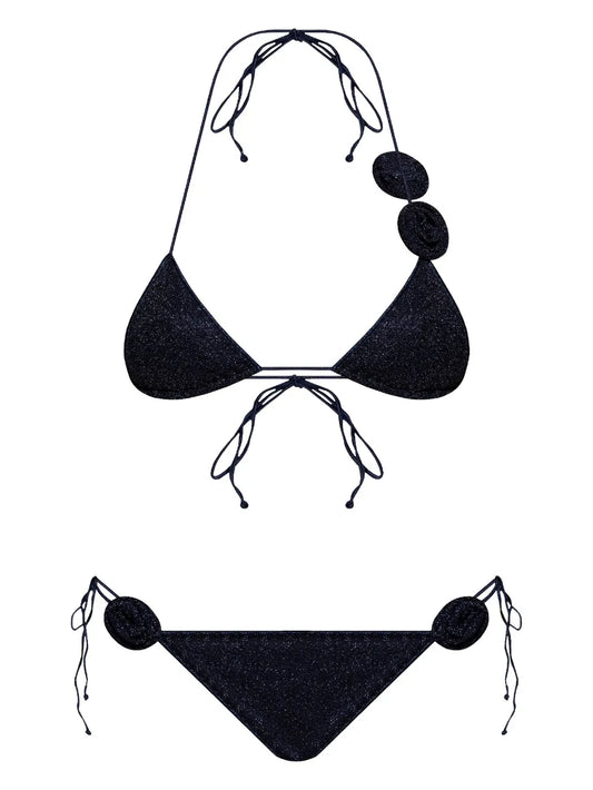 Rose-Appliqué Bikini