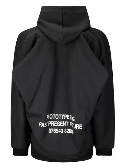 Number-Print Hoodie