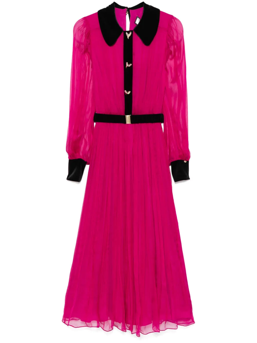 Belted Silk Midi Dress